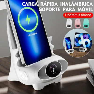 Mini silla inalámbrica de carga rápida multifuncional soporte de teléfono