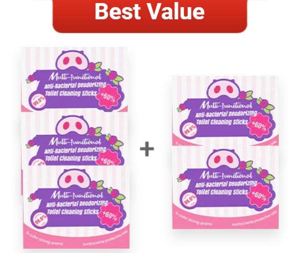 ⏰Last Day Hot Sale!!⌛✨Multi-functional Anti-Bacterial Deodorizing Toilet Cleaning Sticks🌈