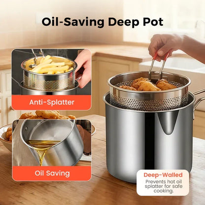 🔥Hot Sale 49% OFF🔥304 Stainless Steel Multifuntional Fryer