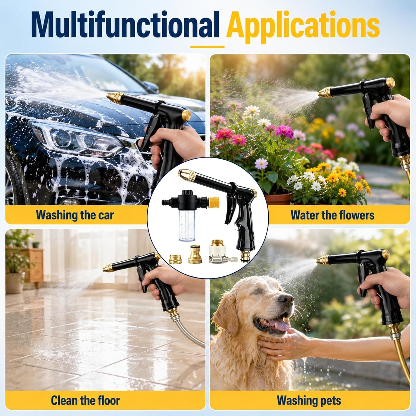 ✨❤️HOT SALE🎉💦High-Pressure Washer Spray Nozzle Set-Q
