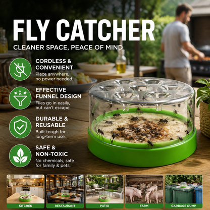 ⚡Last Day Special Price✅🦟 Reusable fly trap—no electricity, no poison! 🏠 Safe to use in the kitchen and around children and pets.