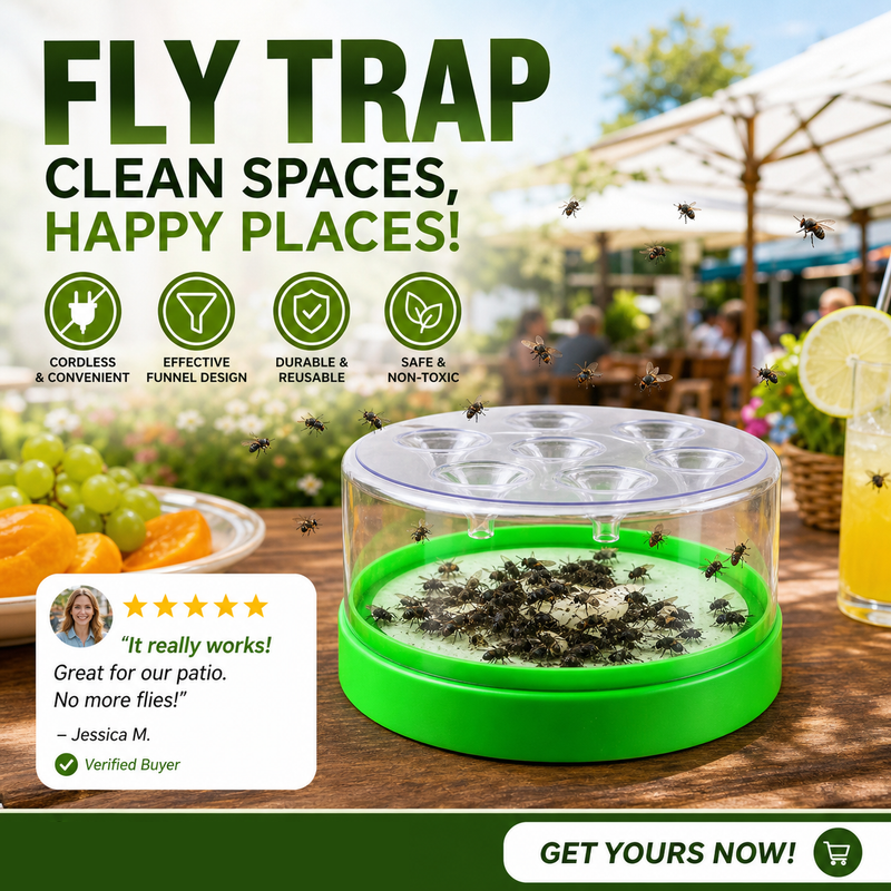 ⚡Last Day Special Price✅🦟 Reusable fly trap—no electricity, no poison! 🏠 Safe to use in the kitchen and around children and pets.