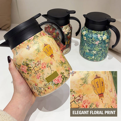 🥳2026 HOT SALE🥳💞50K+ SOLD!🌿(Food-grade 304 stainless steel inner tank)🍵 Flash Sale 49% Off! Insulated Teapot with Strainer – Brew whole leaf tea freely. Stays hot for hours, pours perfectly. Your quiet moment companion. 🍂☕