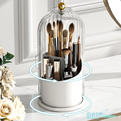 🧴50% OFF NOW! 🏠Wall Mounted Sliding Lid Toothbrush Organizer｜360° Rotatable Dustproof Bathroom Storage Holder ✨
