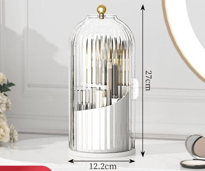 🧴50% OFF NOW! 🏠Wall Mounted Sliding Lid Toothbrush Organizer｜360° Rotatable Dustproof Bathroom Storage Holder ✨