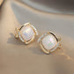 Square Chunky Stud Earrings for Women