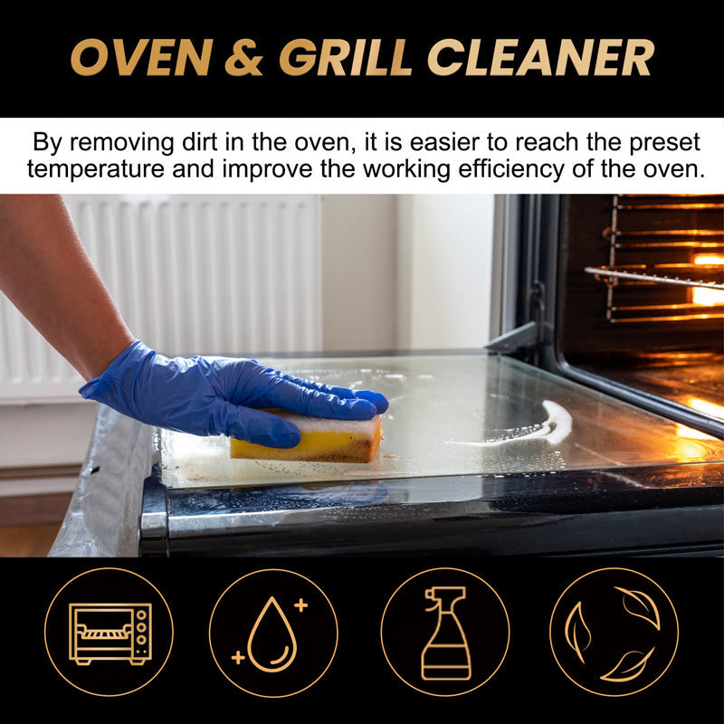 🧼 50% OFF NOW! 🔥 Oven & Grill Cleaning Spray – Powerful Degreaser, Odor Eliminator & Easy Spray 🧽