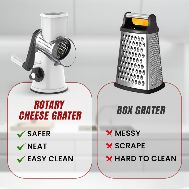 🧀🥕 50% OFF!  | 3-in-1 Rotating Cheese Slicer & Vegetable Grater!