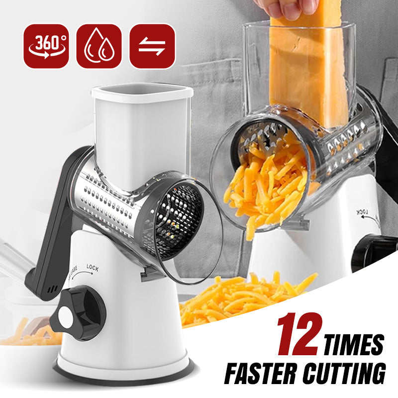 🧀🥕 50% OFF!  | 3-in-1 Rotating Cheese Slicer & Vegetable Grater!