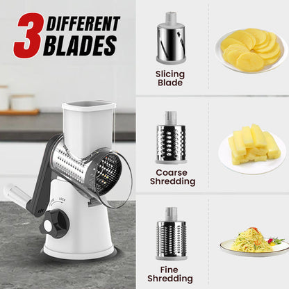 🧀🥕 50% OFF!  | 3-in-1 Rotating Cheese Slicer & Vegetable Grater!
