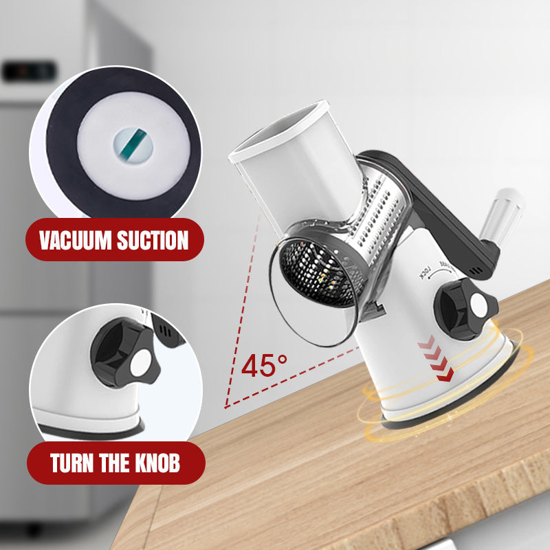 🧀🥕 50% OFF!  | 3-in-1 Rotating Cheese Slicer & Vegetable Grater!