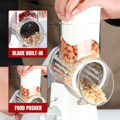 🧀🥕 50% OFF!  | 3-in-1 Rotating Cheese Slicer & Vegetable Grater!