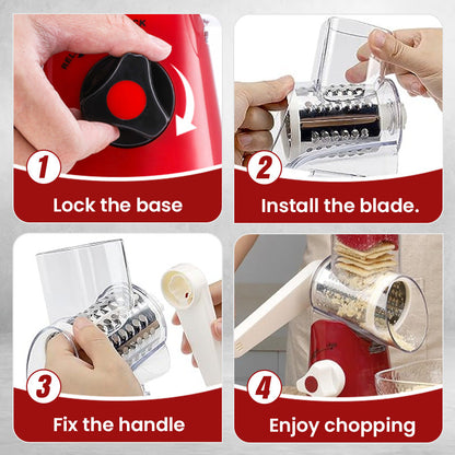 🧀🥕 50% OFF!  | 3-in-1 Rotating Cheese Slicer & Vegetable Grater!