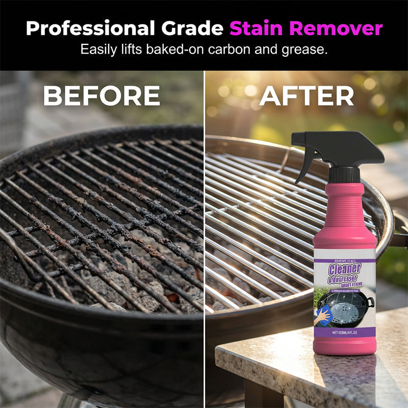 🥳2026 HOT SALE🥳💞50K+ SOLD!🧴🛡️50% OFF! BBQ Degreaser Spray – Cuts through smoke stains & carbon. Restores grills to like-new shine. 🍖💨