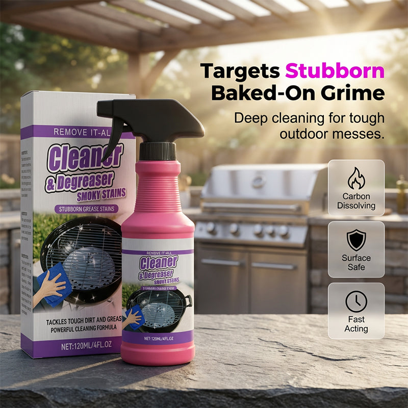 🥳2026 HOT SALE🥳💞50K+ SOLD!🧴🛡️50% OFF! BBQ Degreaser Spray – Cuts through smoke stains & carbon. Restores grills to like-new shine. 🍖💨
