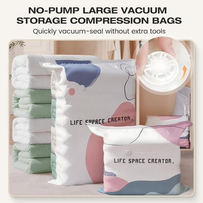 🥳2026 HOT SALE🥳💞50K+ SOLD!🧳💨 50% OFF! No‑Pump Vacuum Storage Bags
