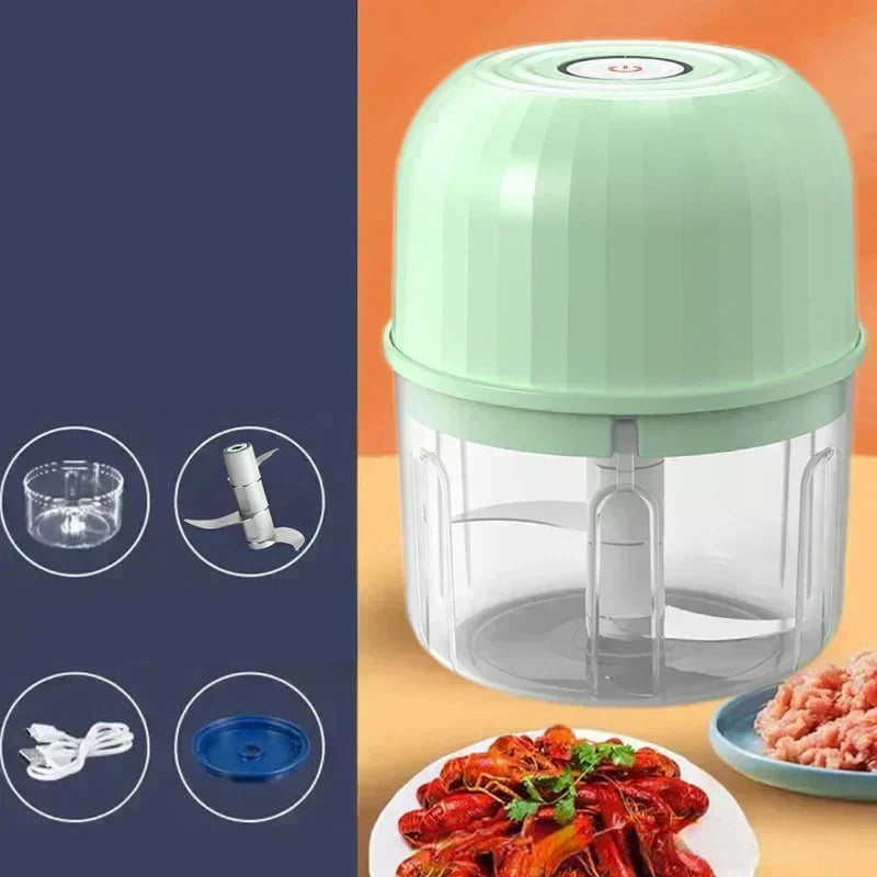 🥘50% OFF NOW ! ⚡Cordless Mini Electric Food Processor – Rechargeable Wireless Mini Chopper, Effortlessly Mince Meat, Chop Garlic & Make Baby Food, Compact Portable Kitchen Blender