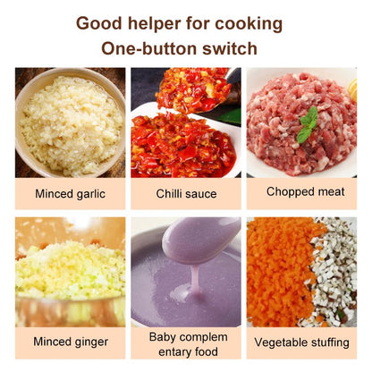 🥘50% OFF NOW ! ⚡Cordless Mini Electric Food Processor – Rechargeable Wireless Mini Chopper, Effortlessly Mince Meat, Chop Garlic & Make Baby Food, Compact Portable Kitchen Blender