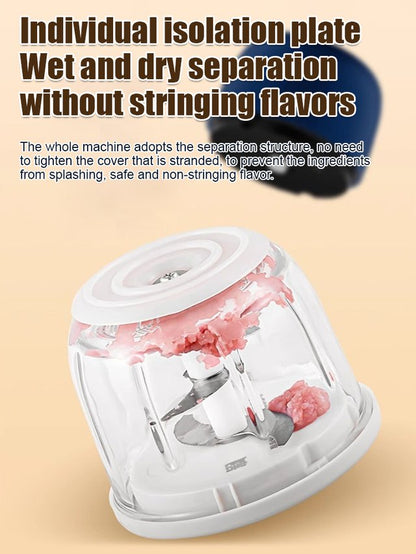 🥘50% OFF NOW ! ⚡Cordless Mini Electric Food Processor – Rechargeable Wireless Mini Chopper, Effortlessly Mince Meat, Chop Garlic & Make Baby Food, Compact Portable Kitchen Blender