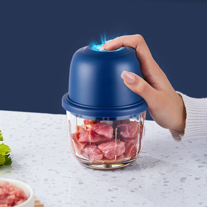 🥘50% OFF NOW ! ⚡Cordless Mini Electric Food Processor – Rechargeable Wireless Mini Chopper, Effortlessly Mince Meat, Chop Garlic & Make Baby Food, Compact Portable Kitchen Blender
