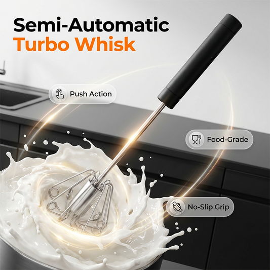 📢📢50% OFF !! ⏰Stainless Steel Semi-Automatic Hand Egg Beater