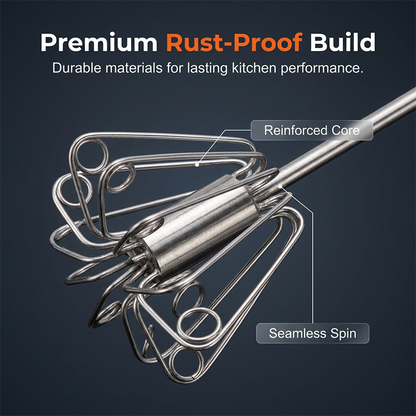📢📢50% OFF !! ⏰Stainless Steel Semi-Automatic Hand Egg Beater