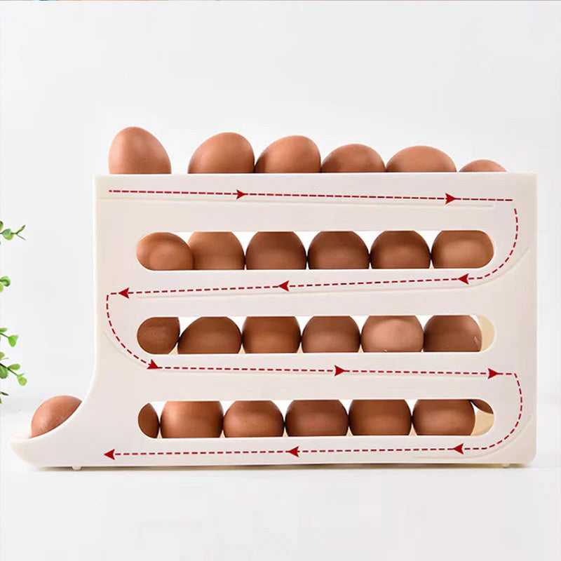 4-Tier Tilted Design Egg Storage Rack