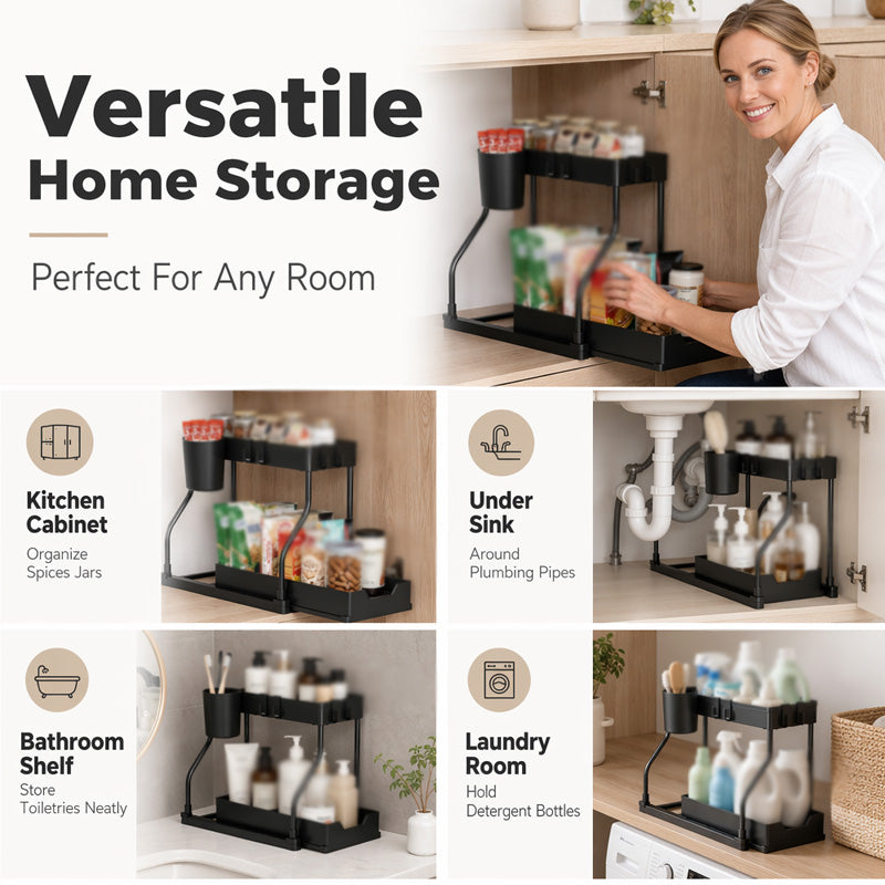 2-Tier Pull-Out Under Sink Organizer