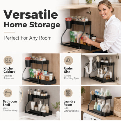 2-Tier Pull-Out Under Sink Organizer