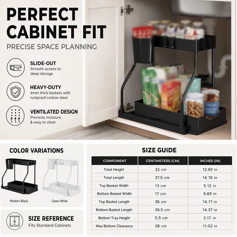 2-Tier Pull-Out Under Sink Organizer