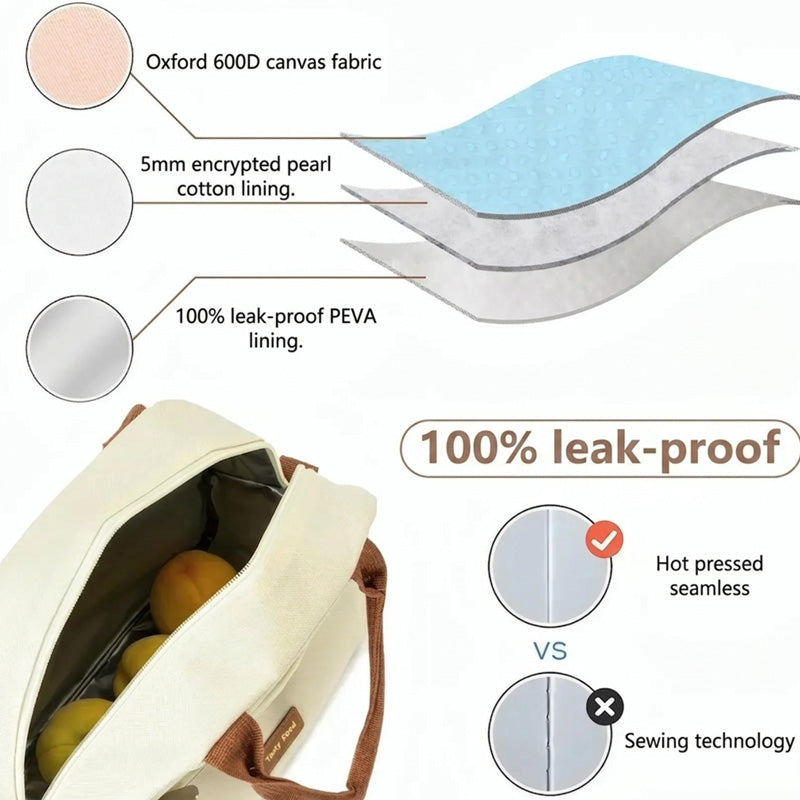 Large Capacity Insulated Lunch Bag
